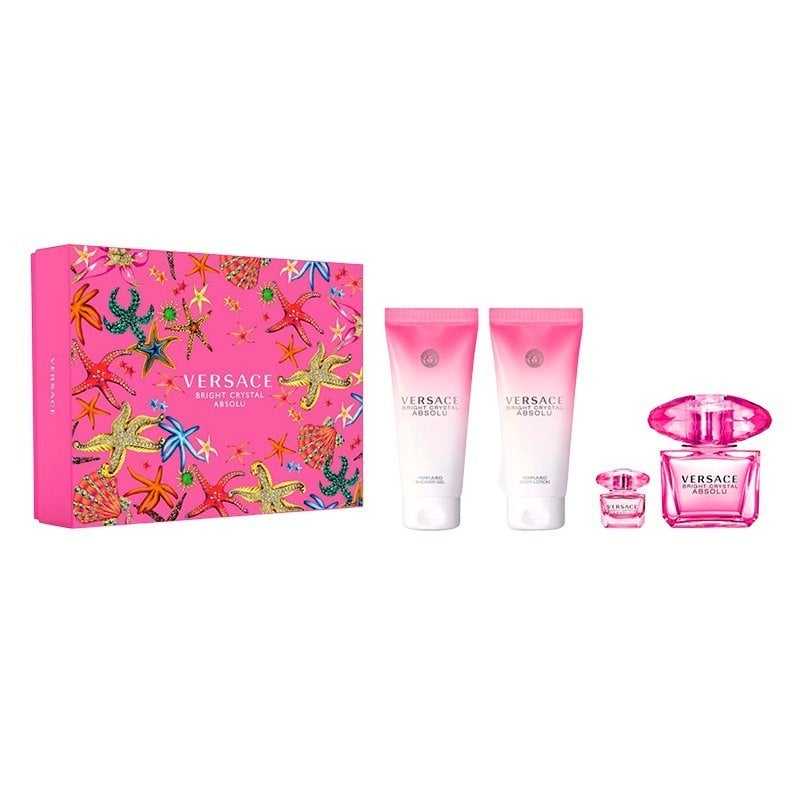 Versace Bright Crystal Absolu Edp 90Ml+5Ml+Sg+Bl Versace Bright Crystal Absolu Edp 90Ml+5Ml+Sg+Bl